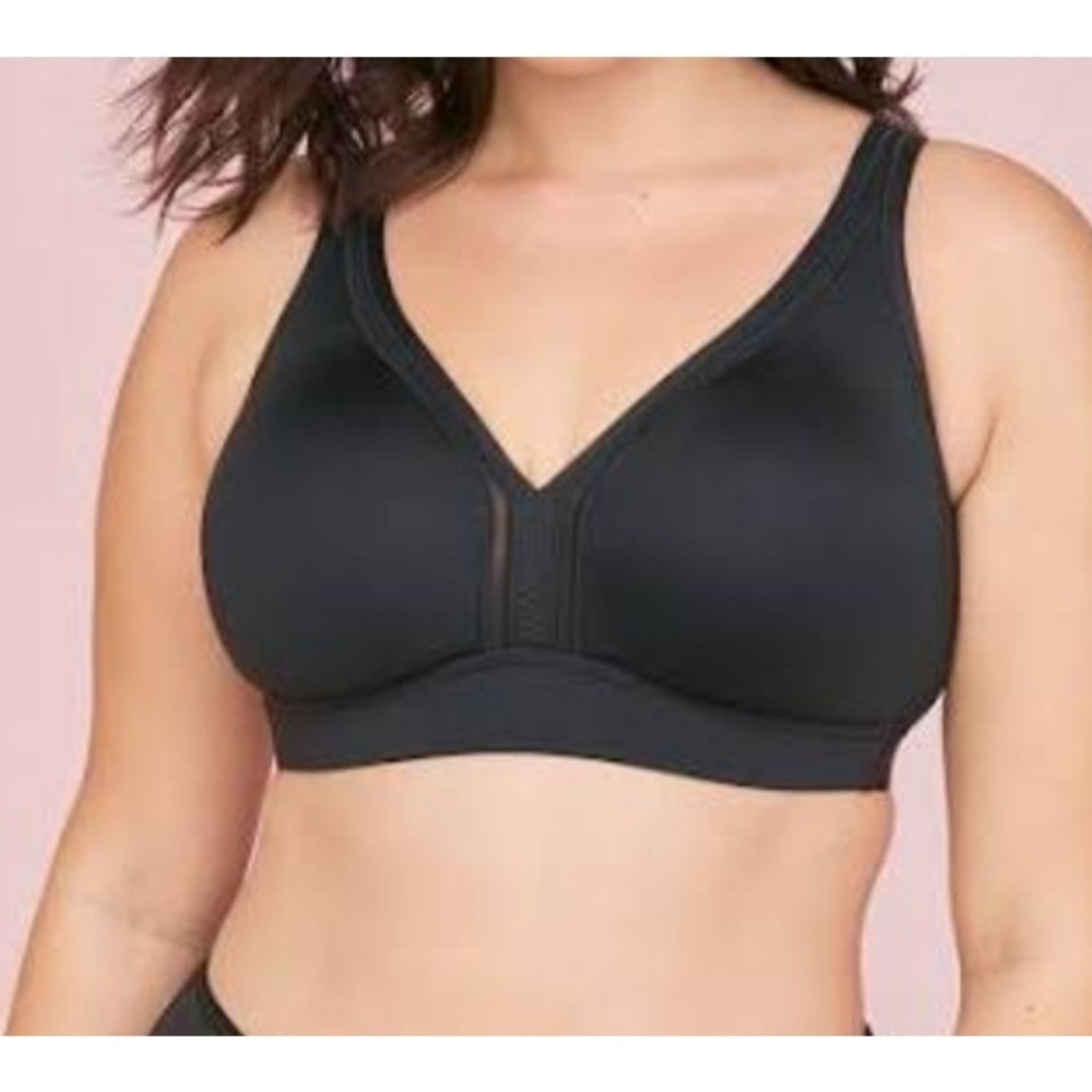 Cacique‎ Lightly Lined Wire Free Bra Size 46DD Black